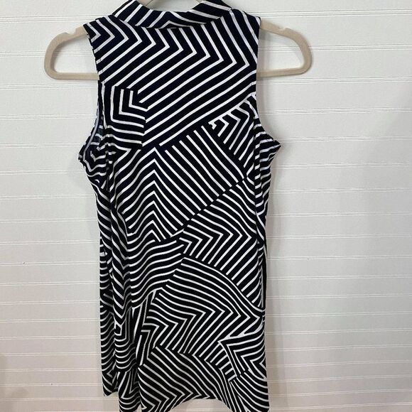 Alfani Black and White Diagonal Stripe Dress - Picture 4 of 6